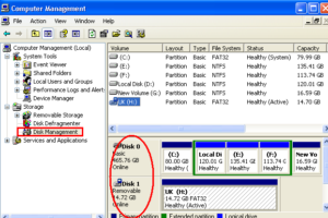 Computer Management Screen